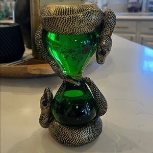 Reptile Decor Hourglass with Snake Design